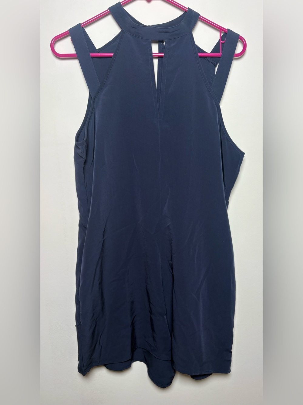 one clothing Navy Halter Keyhole Romper